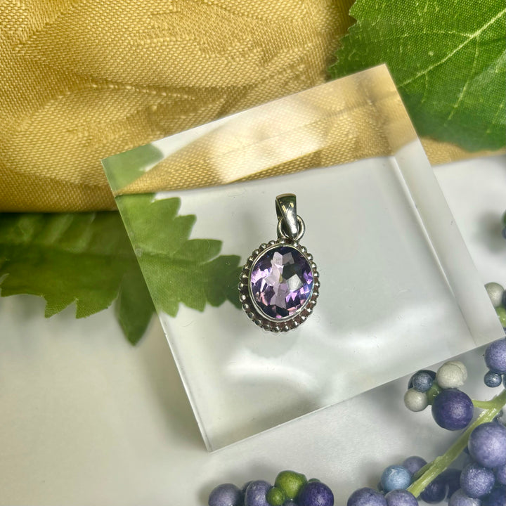 Amethyst Pendant SS  -JDS2426