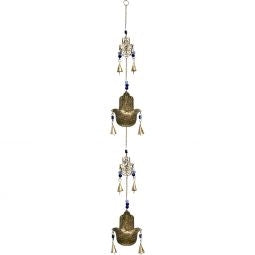 Bell Chime Fatima Hands w-Beads