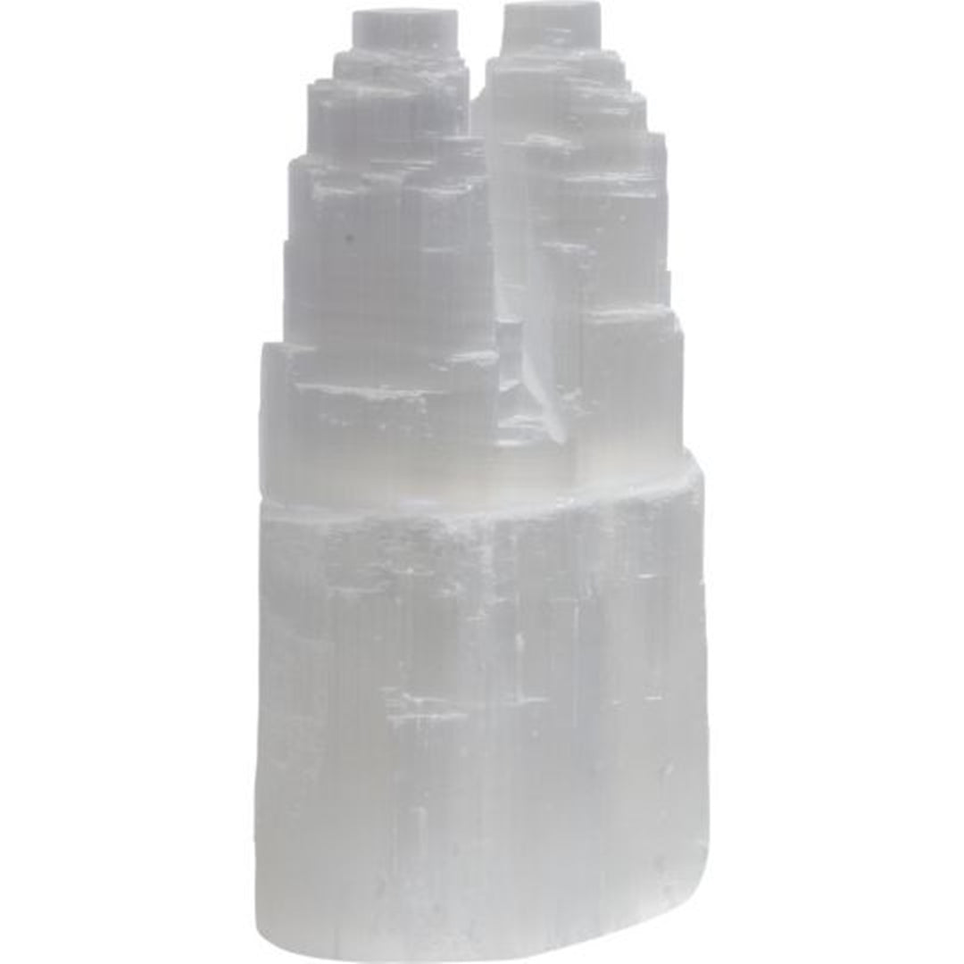 Selenite Twin Iceberg Lamp