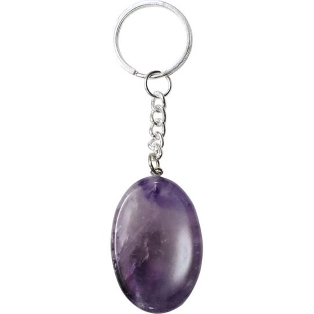 Worry Stone Keychain Amethyst