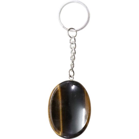 Worry Stone Keychain Tiger Eye