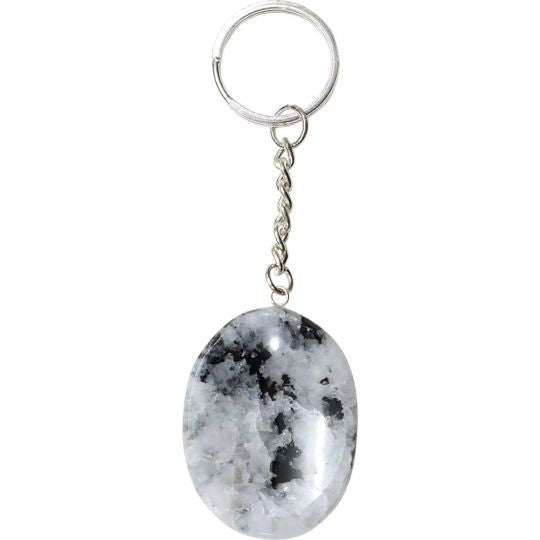 Worry stone Keychain Rainbow Moonstone