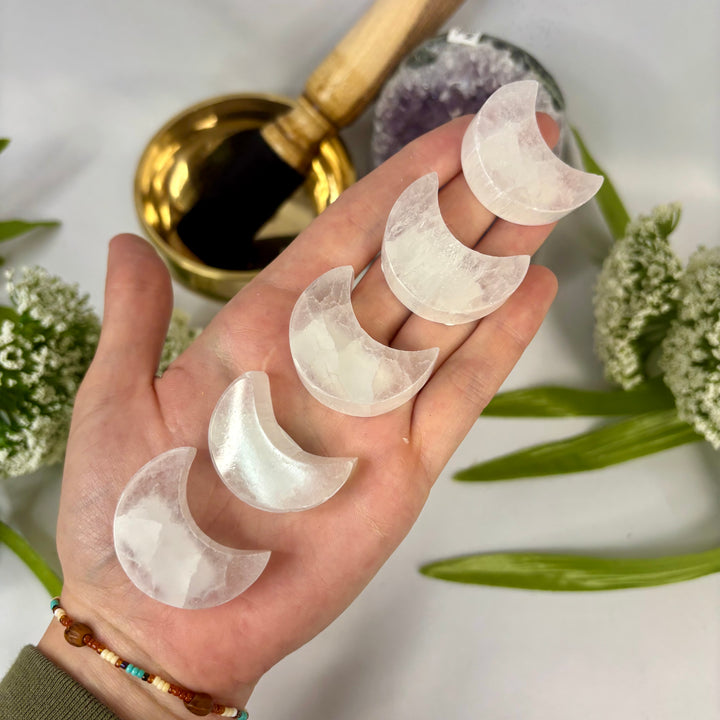 Selenite Crescent Moon SCM-5