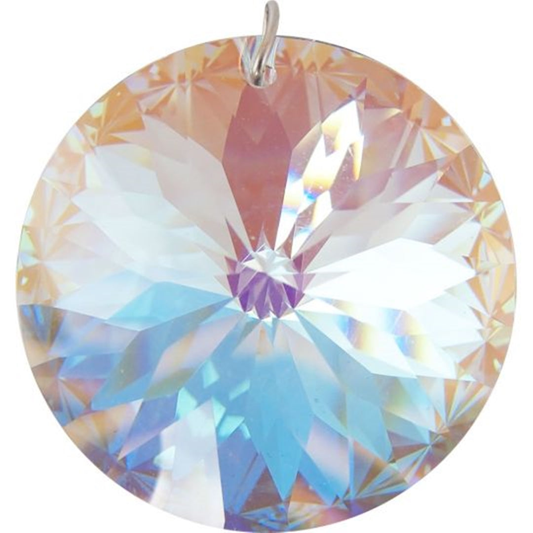 Faceted Disc AB Crystal Prism 40mm