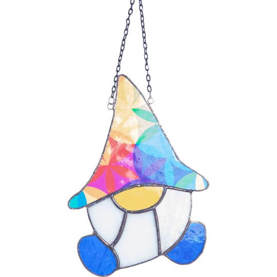Stained Glass Happy Gnome
