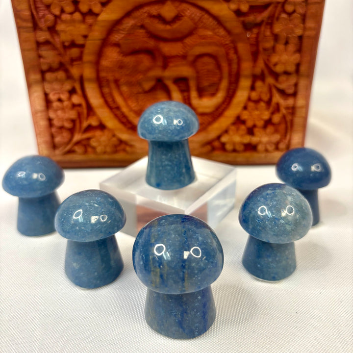 Blue Aventurine Mushroom- MS25004