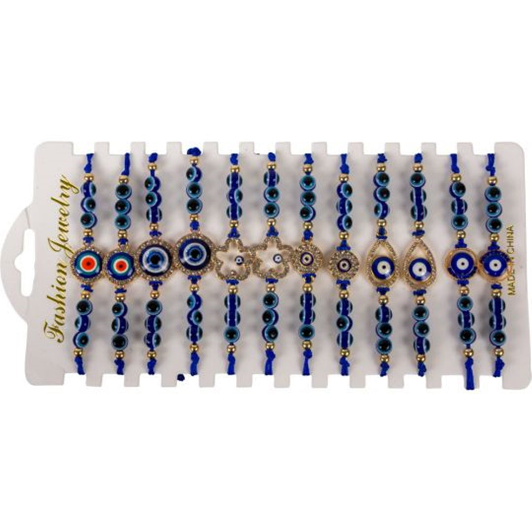 Evil Eye Bracelet w/ blue cord (assorted)
