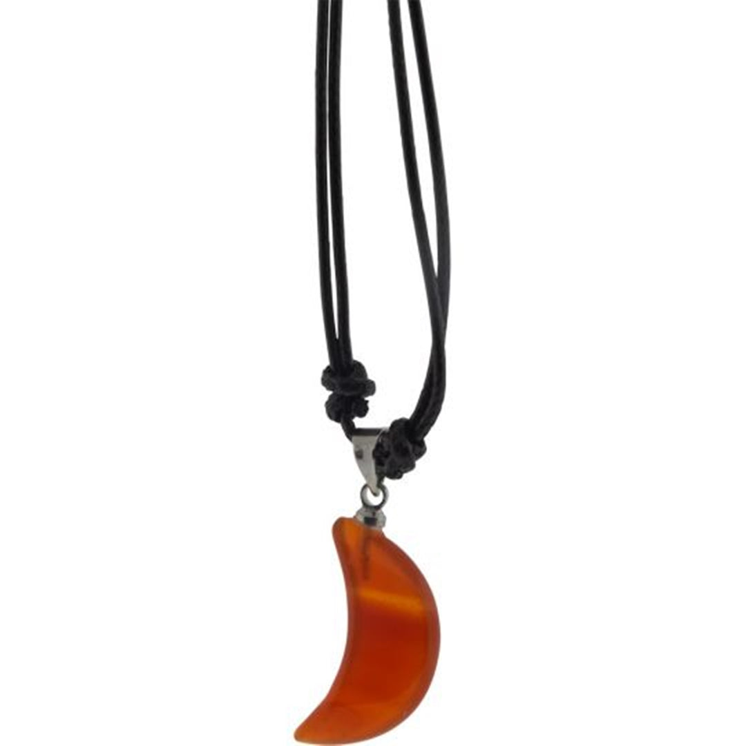 Moon Necklace - Carnelian