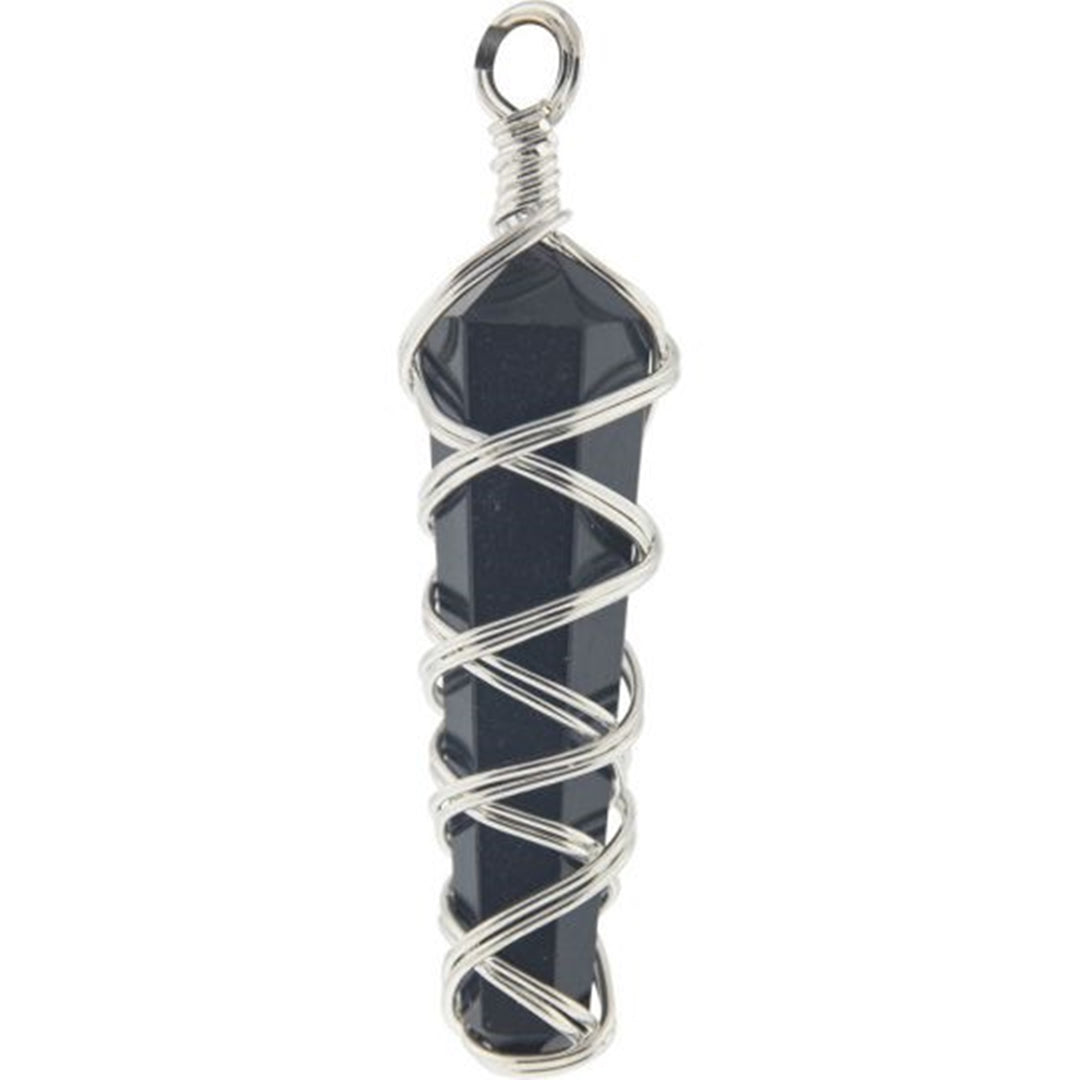 Black Tourmaline Point Pendant