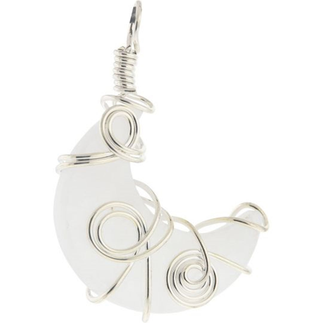Crescent Moon Pendant-White