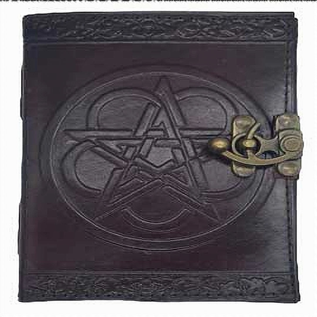 Pentagram Leather Journal with Latch