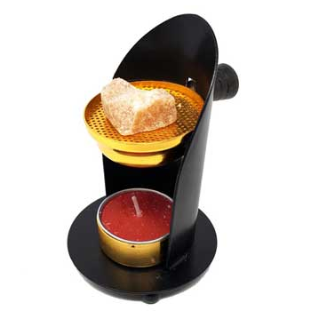 4" Brass Resin Burner-Black adj