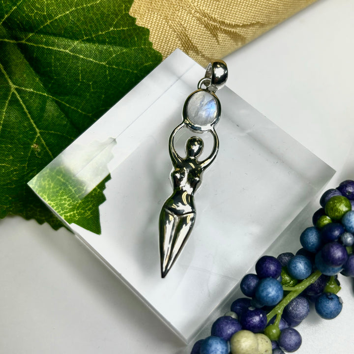 Goddess RB Moonstone Pendant SS-JCP83