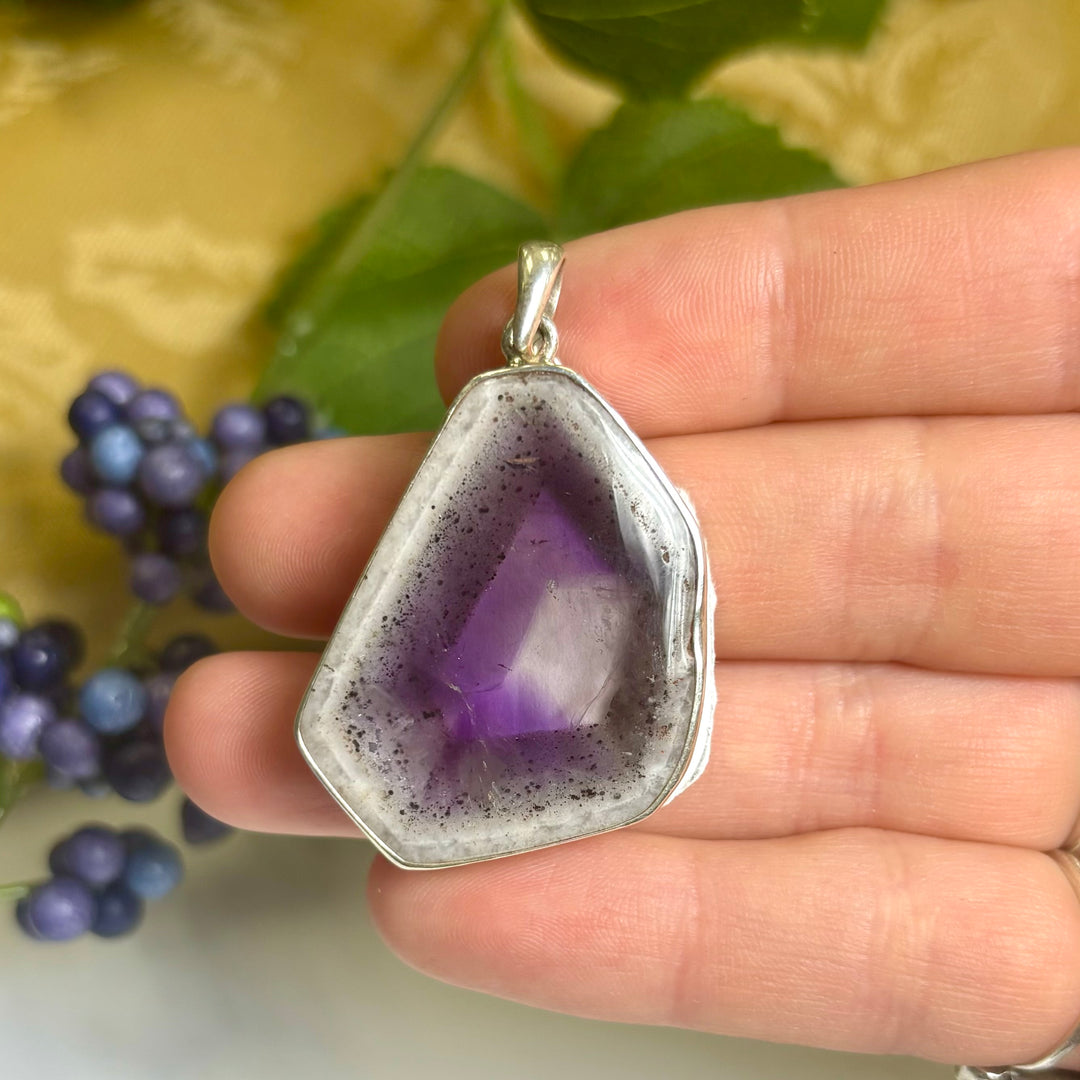 Amethyst Pendant SS -JDS2593