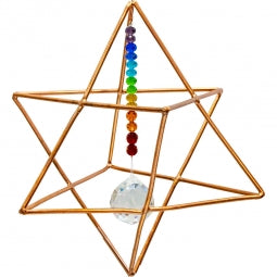 Hanging Copper Merkaba 4"
