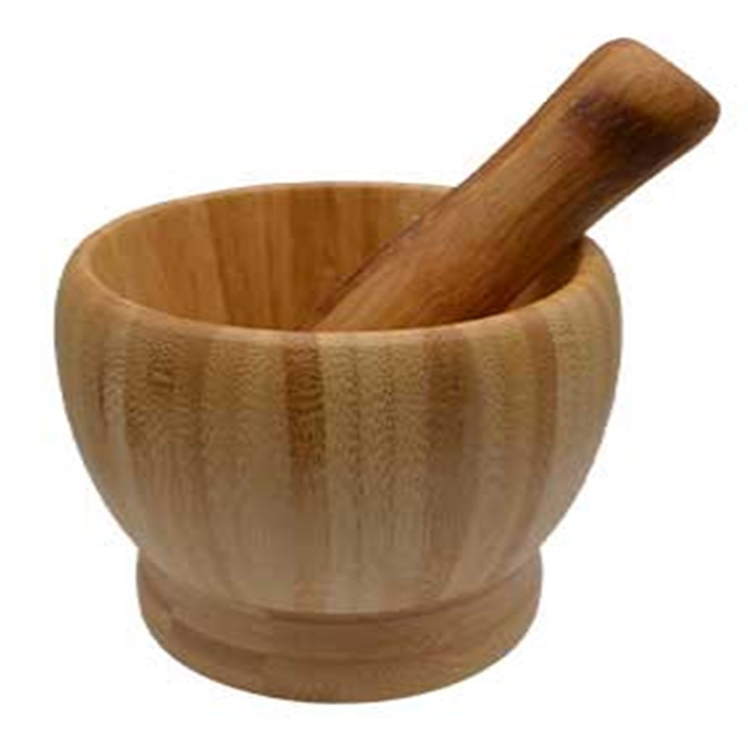 Wood Mortar and Pestle Set 4"