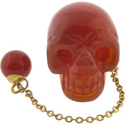 Pendulum Skull-Carnelian (P68)