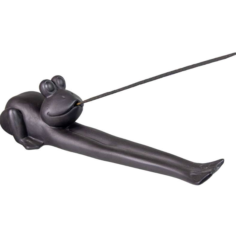 Yoga Frog Ceramic Incense Burner