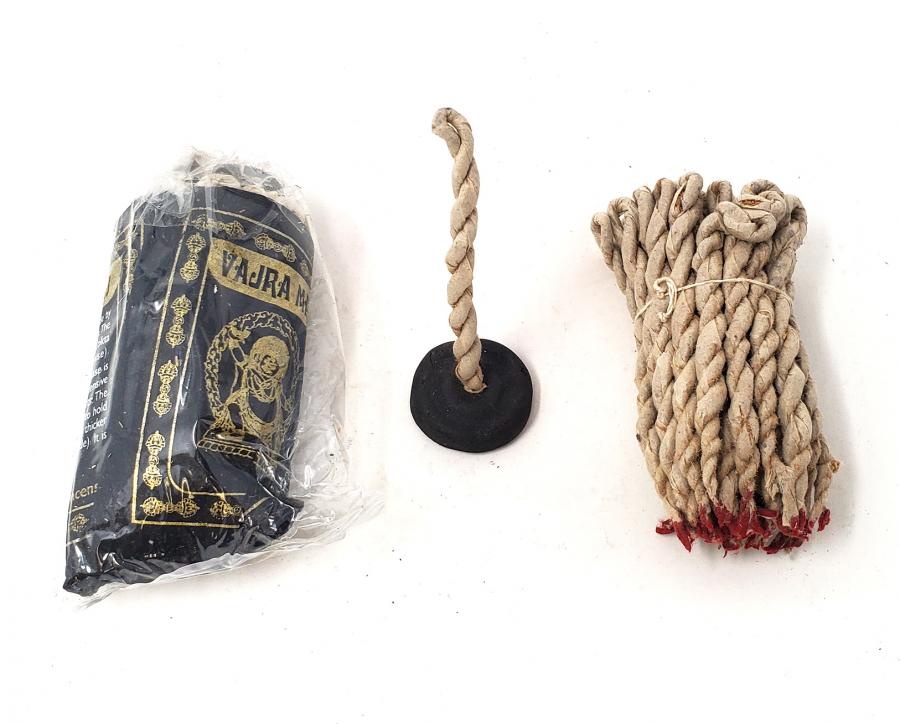 Mahakala - Tibetan Rope Incense w/ Burner