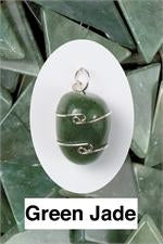 Jade (Green) Wrapped Pendant