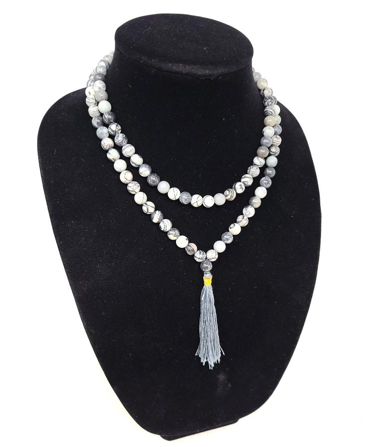 Picasso Jasper Mala Prayer Beads