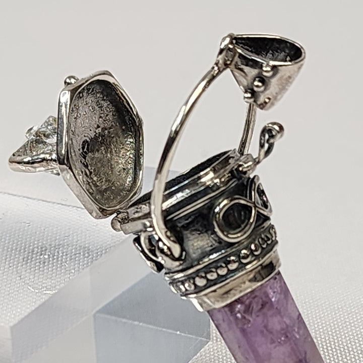 Amethyst & Herkimer "Poison" Pendant MJ139
