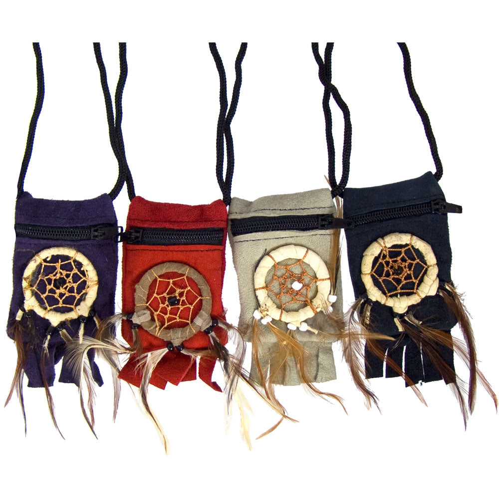 Suede Dreamcatcher Bag 2"x 3"