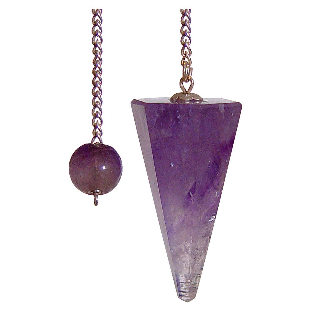 Amethyst Hexagonal Pendulum (P7)
