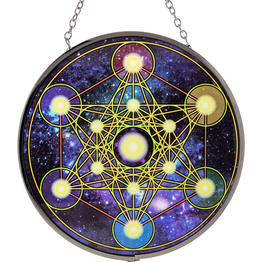 Glass Suncatcher Metatron Galaxy