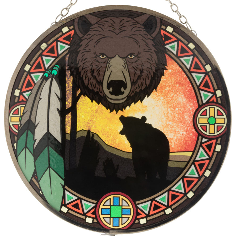 Glass Suncatcher Bear Spirit