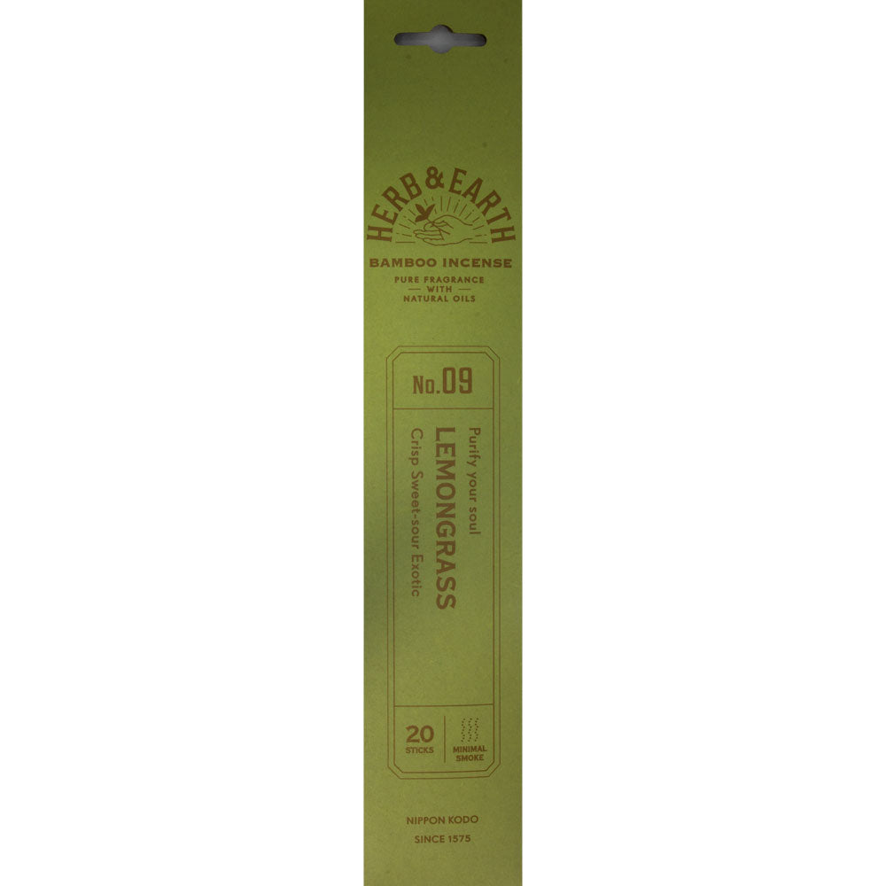 Lemongrass - Herb & Earth Bamboo Stick Incense - 20 sticks