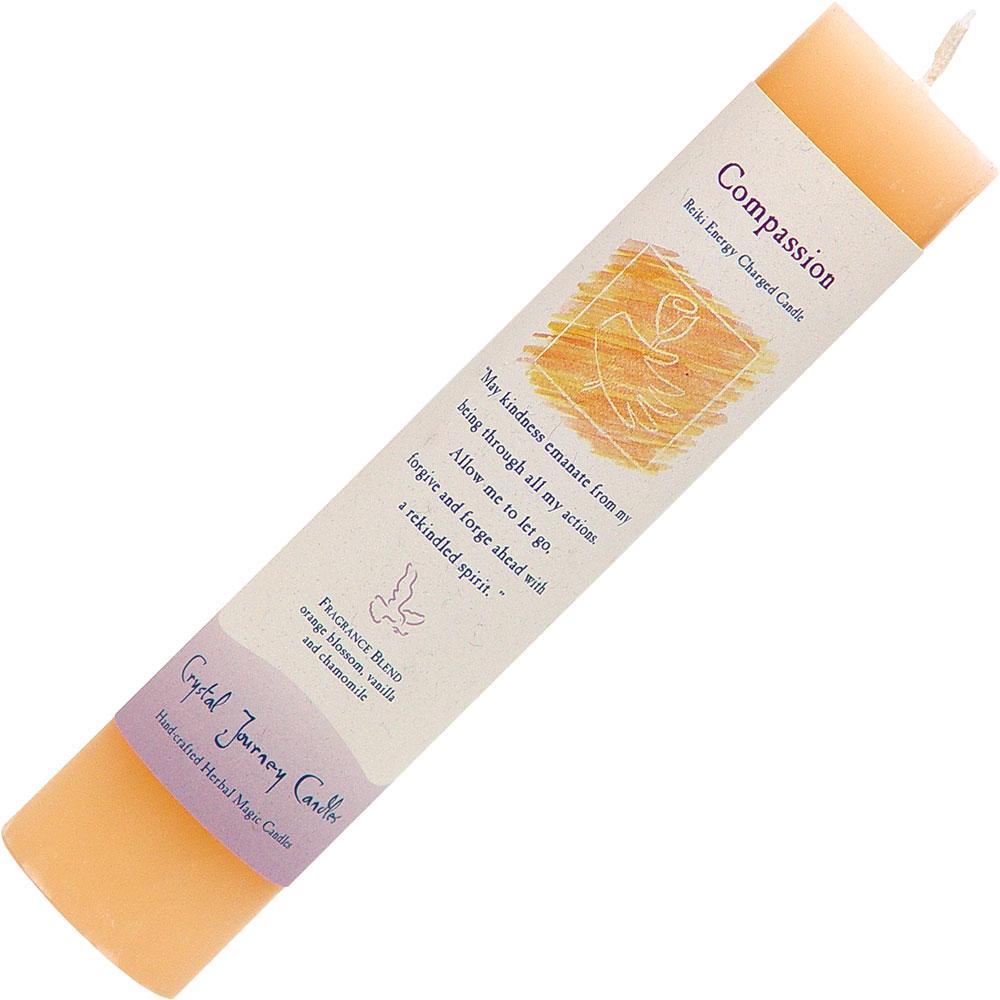 Compassion - Pillar Candle - Reiki Charged and Herbally Infused