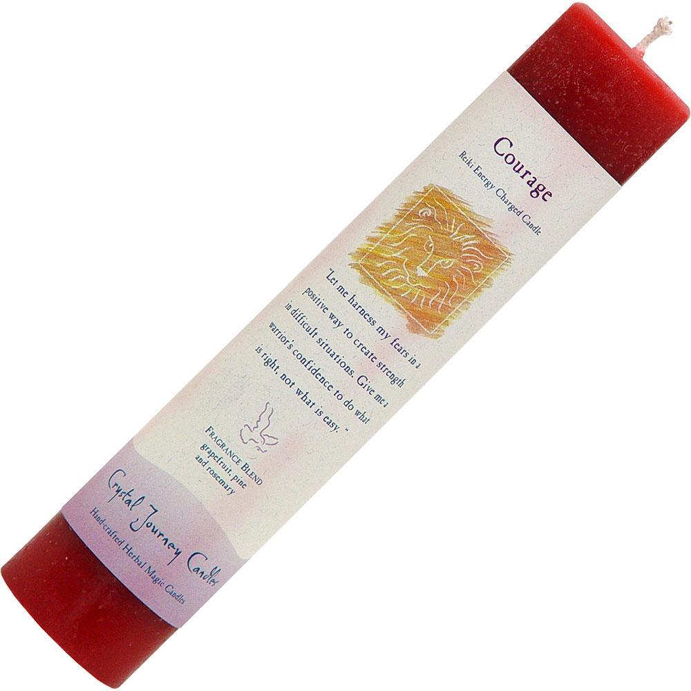 Courage - Pillar Candle - Reiki Charged and Herbally Infused