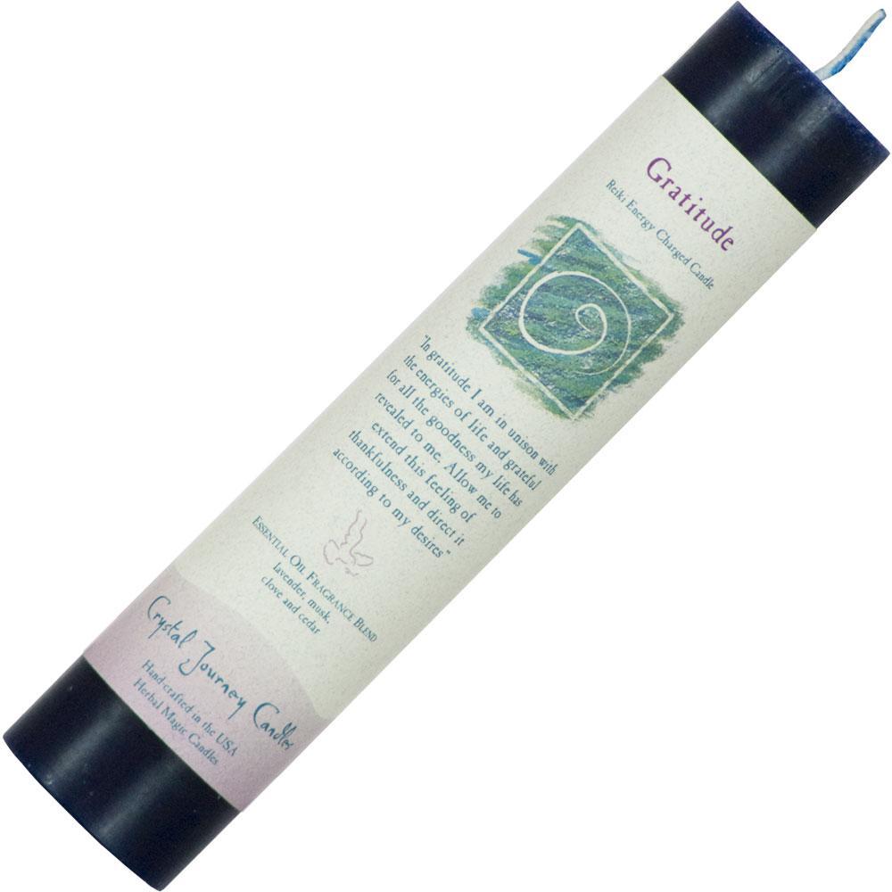 Gratitude - Pillar Candle - Reiki Charged and Herbally Infused