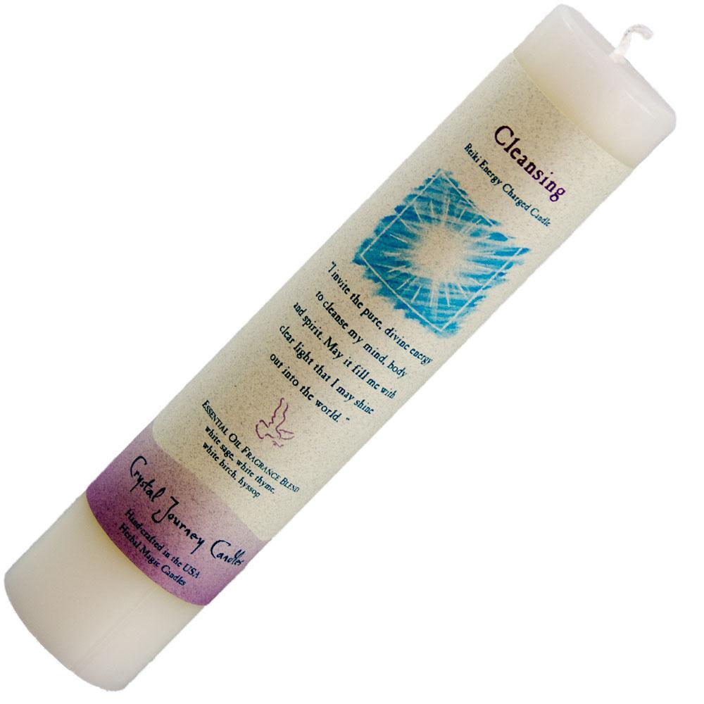 Cleansing - Pillar Candle - Reiki Charged and Herbally Infused