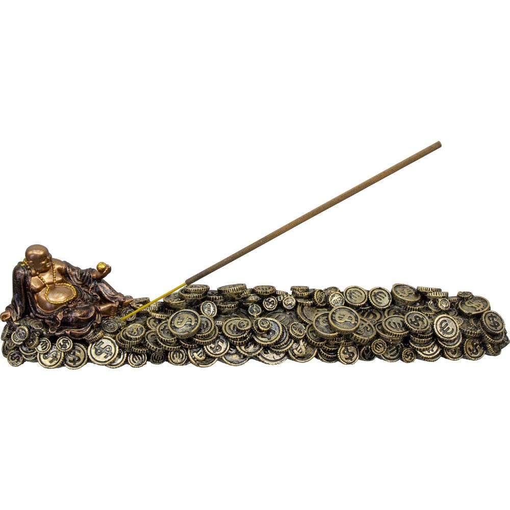 Prosperity Buddha Polyresin Incense Holder