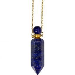 Pendant Perfume Bottle Necklace - Lapis