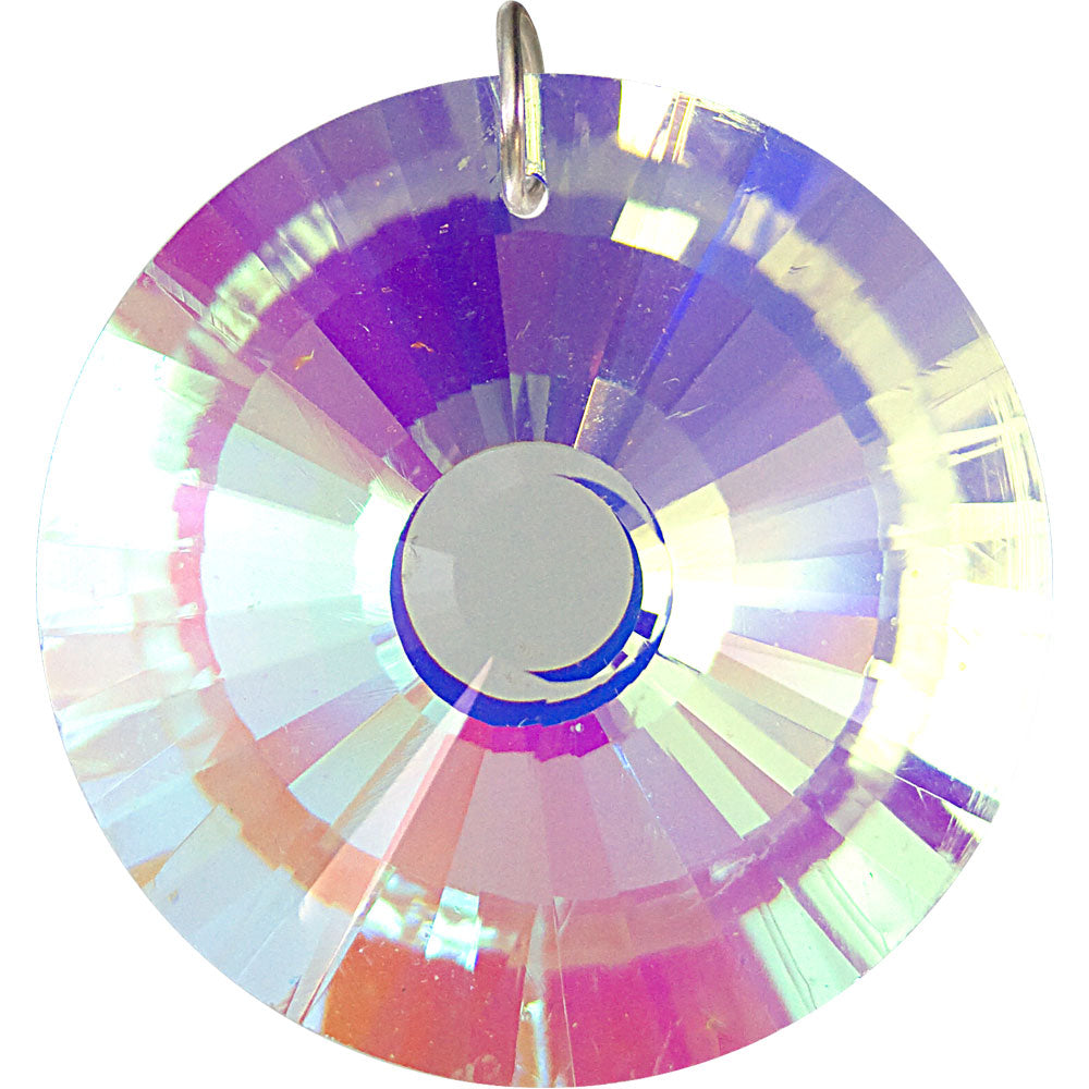 Aurora Borealis Crystal Prism Round 40mm