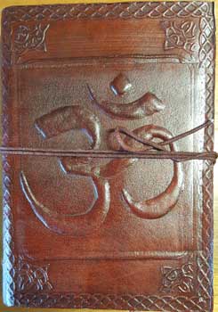 Om leather journal with cord