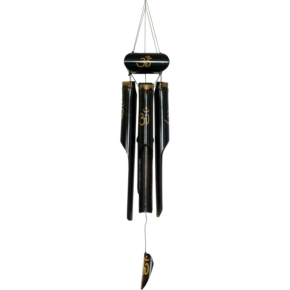 Bamboo Windchime Dark Brown & Gold