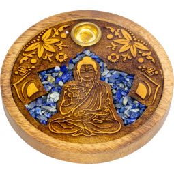 Etched Incense Burner - Sodalite