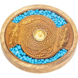 Etched Incense Burner - Turquoise
