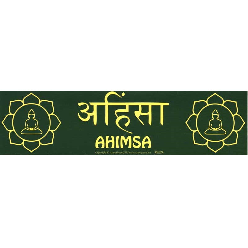 Ahimsa Lotus Bumper Sticker (C-6)
