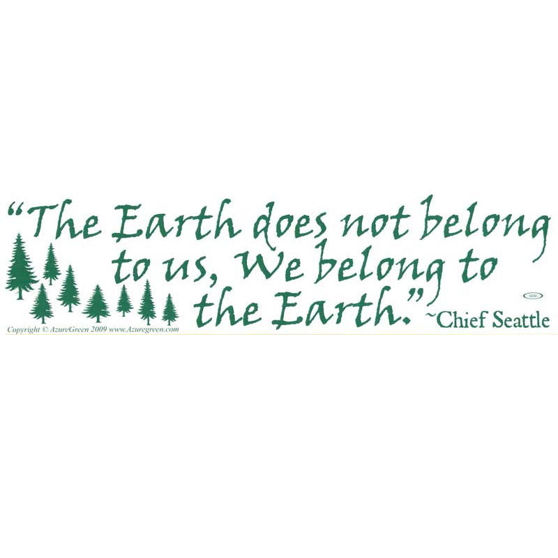 Earth Belongs Bumper Sticker (C-1)