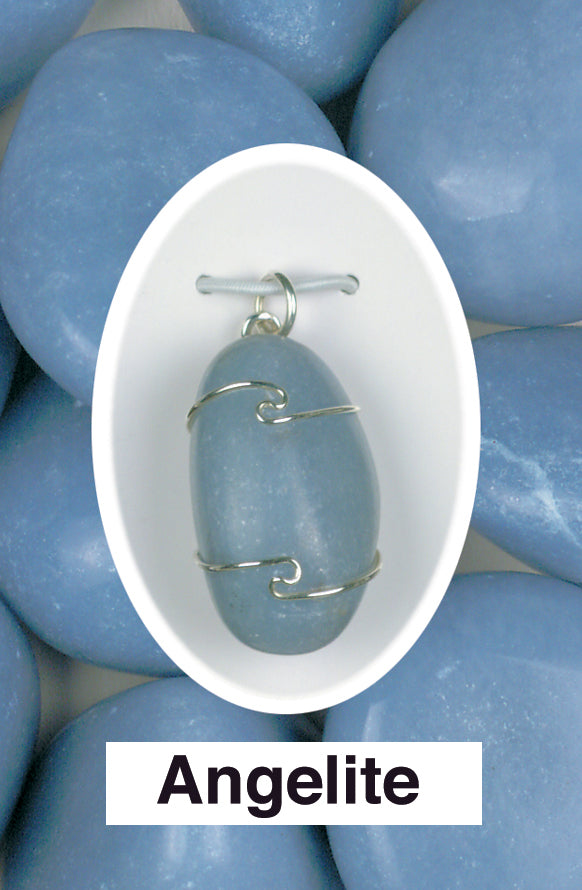 Angelite Wrapped Pendant