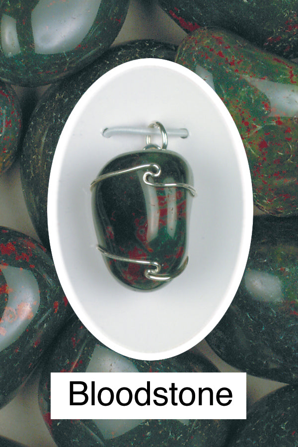 Bloodstone Wrapped Pendant