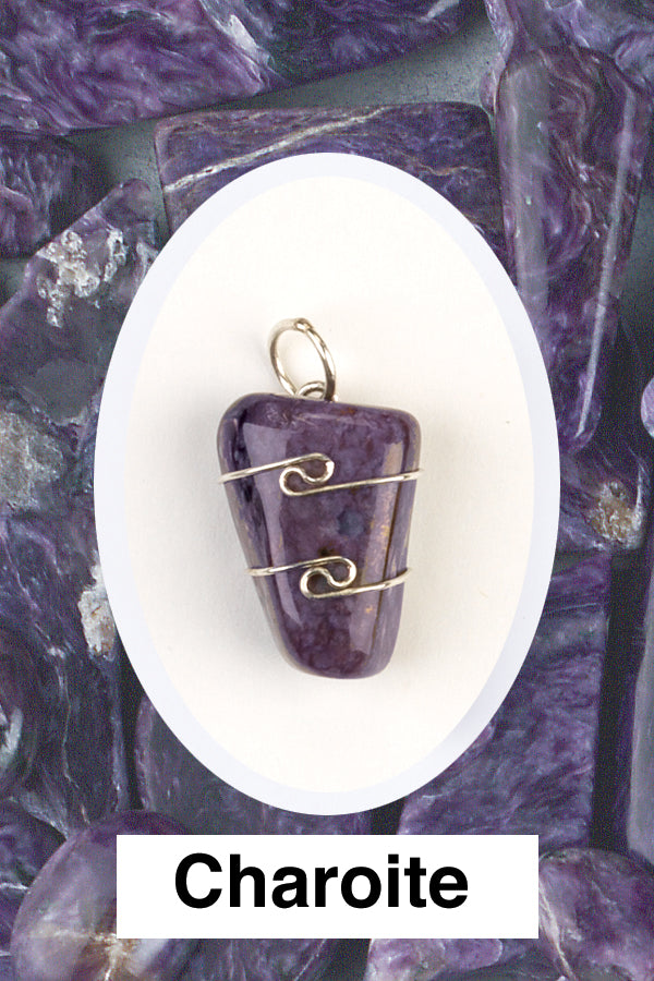 Charoite Wrapped Pendant