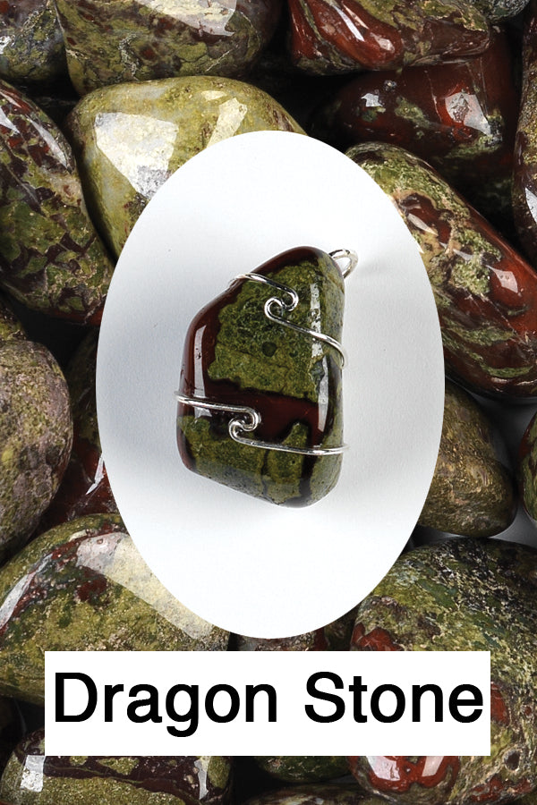 Dragon Stone Wrapped Pendant