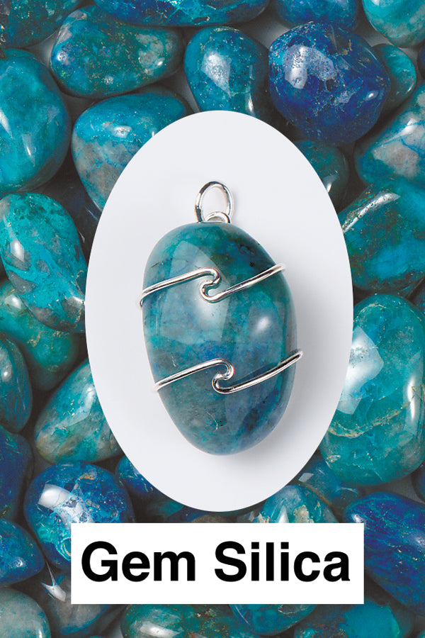 Gem Silica Wrapped Pendant