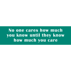 No one cares - Bumper Sticker (C-12)
